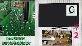 SAMSUNG UE40F5500AW диод моргает 2 раза. TV does not turn on. Standby LED blinks 2 twice fix repair!