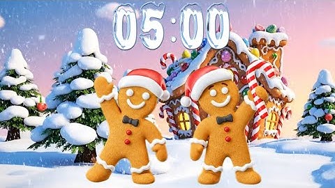5 Minute Gingerbread Cookie Dance Timer  Merry Christmas Countdown