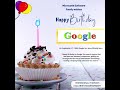 Happy birthday google | Microcode Software