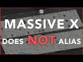 Massive x does not alias