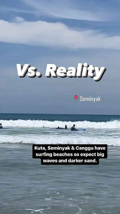 Kuta, Seminyak & Canggu have surfing beaches so expect big waves and darker sand #bali #traveltips