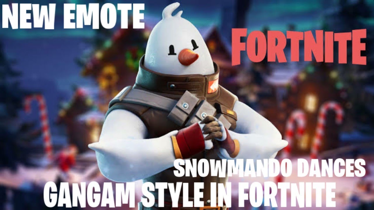 SNOWMANDO DANCES GANGAM STYLE IN FORTNITE || GIDEON GAMING ||