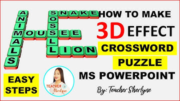HOW TO MAKE A 3D EFFECT CROSSWORD PUZZLE using MS Powerpoint