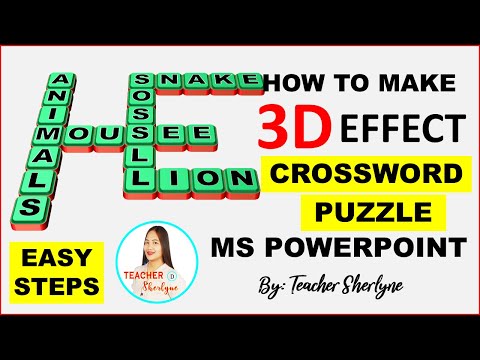 HOW TO MAKE A 3D EFFECT CROSSWORD PUZZLE using MS Powerpoint