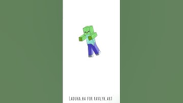 🧟 Zombie from Minecraft 🎮⚔️ Game Drawing 🎬▶️ #shorts #drawing #RavlykArt