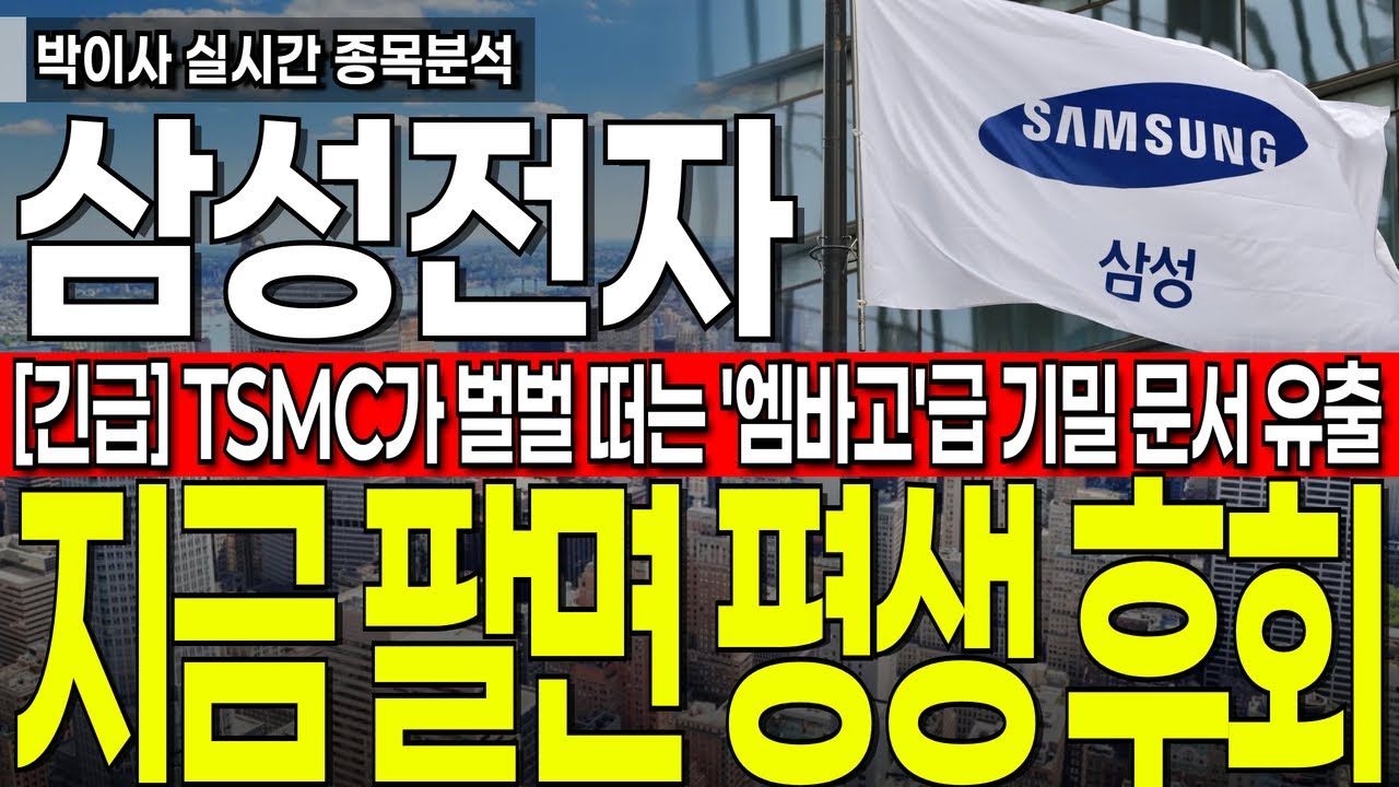 [삼성전자 주가전망] TSMC가 벌벌 떠는 엠바고급 기밀 문서 유출! 주주님들 이렇게만 대응하세요 필수시청요망
