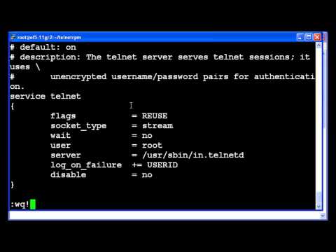 How to configure telnet for root sessions