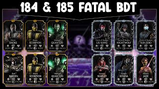 Match 184 & 185 Black Dragon Fatal Tower using Gold Team |  MK Mobile