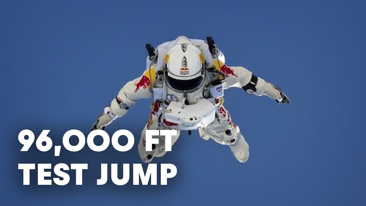 underholdning lotus Aktiver 96,000 ft Test Jump Success - Red Bull Stratos 2012 - YouTube