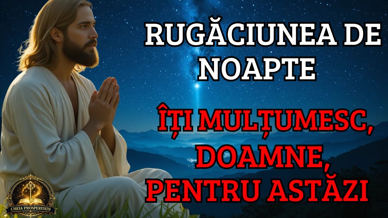 RUGĂCIUNEA DE NOAPTE – ÎȚI MULȚUMESC, DOAMNE, PENTRU ASTĂZI