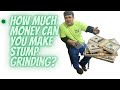 How much money can you make grinding stumps