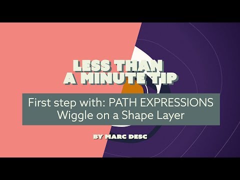 Quick Tip#3 - First step with : Path Expressions - Wiggle a shape layer