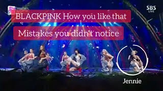 BLACKPINK "How you like that" Mistakes in sbs inkigayo you didn't notice