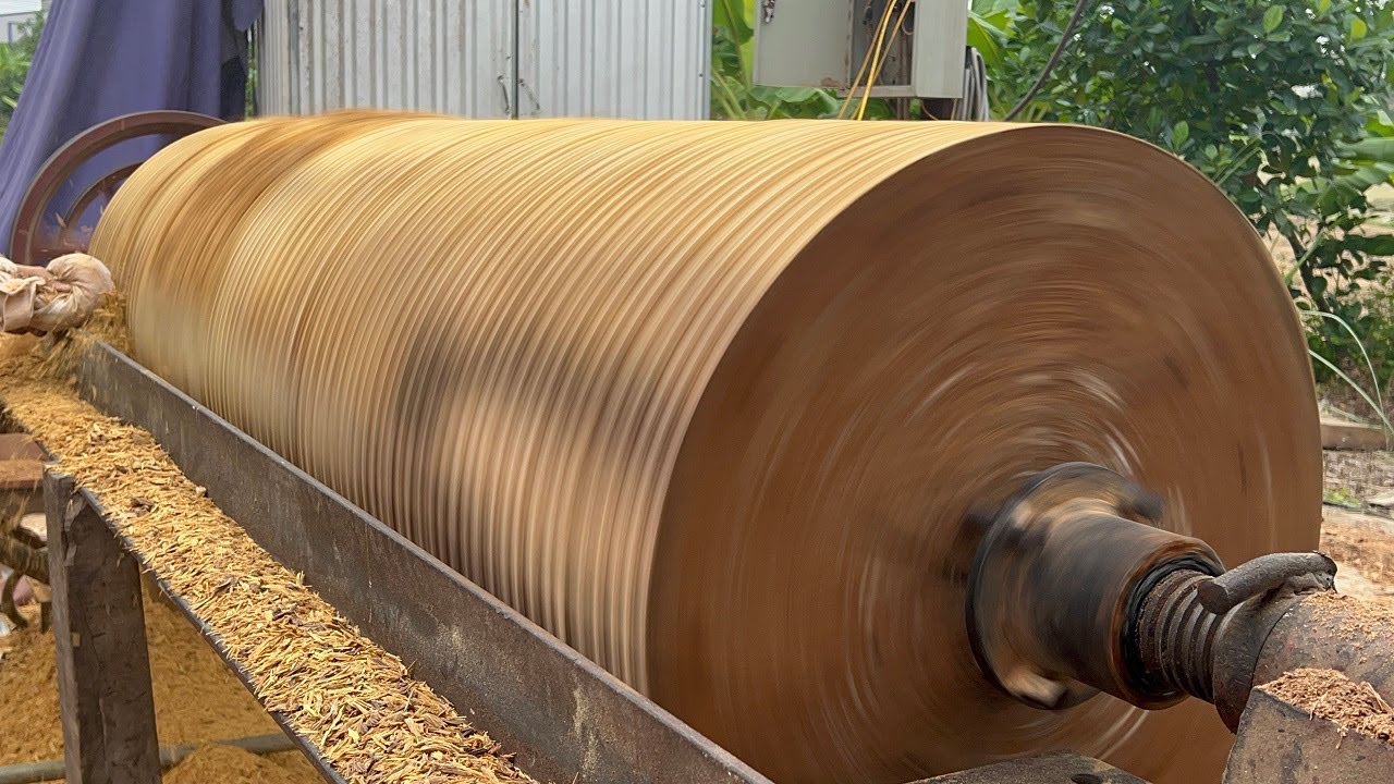 Woodworking Large Extremely Dangerous Giant Woodturning Skills