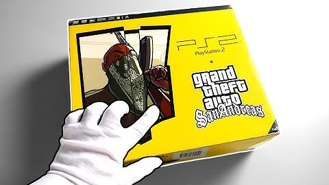 PS2 "GTA San Andreas" Console Unboxing + Definitive Edition Gameplay