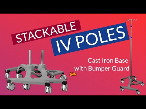 Stackable and Portable IV Poles by Novum Medical Products