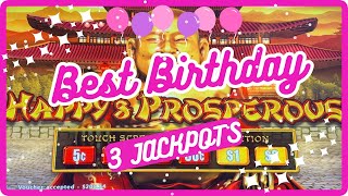 Lucky Day: Celebrating My Birthday with 3 Jackpots! Happy & Prosperous