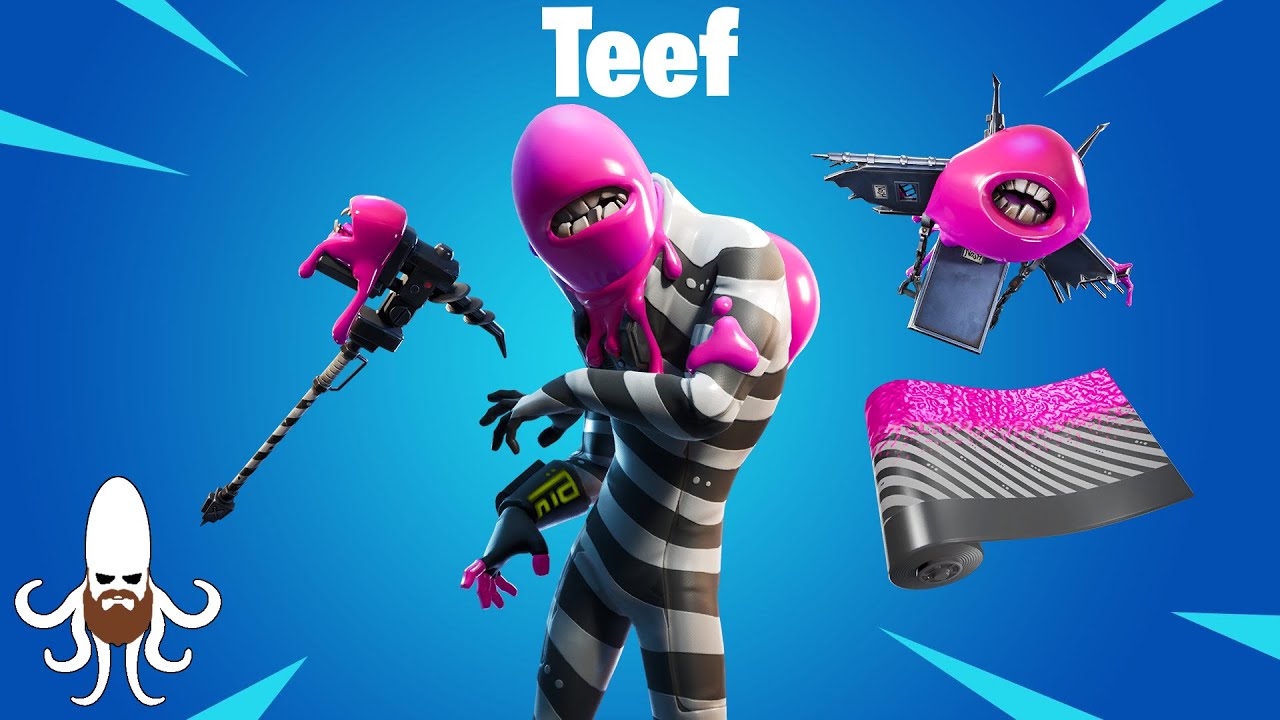 Teef Skin Review & Gameplay - Fortnite - Watch Before Buying! Globber Sound Test Noshy Goo Glider
