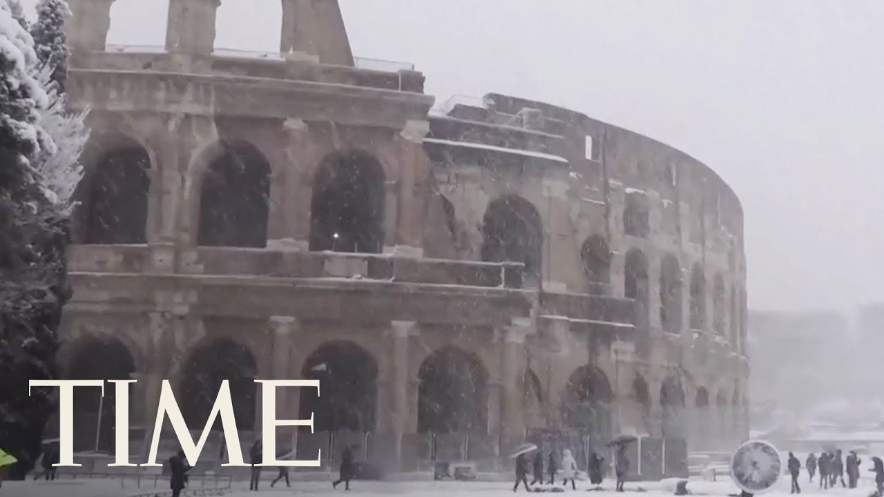 Record Snowfall In Rome: See The Colosseum, Vatican And Trevi Fountain Covered In Snow | TIME
