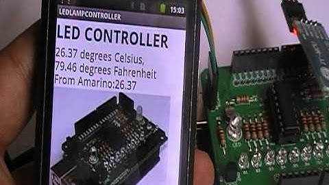 LM35 temperature sensor data and LED controller using Amarino- Buildcircuit.com
