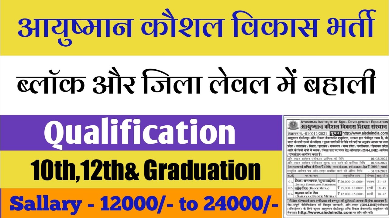 झारखंड में Block और जिला लेवल पर बहाली Block & District level Vacancy