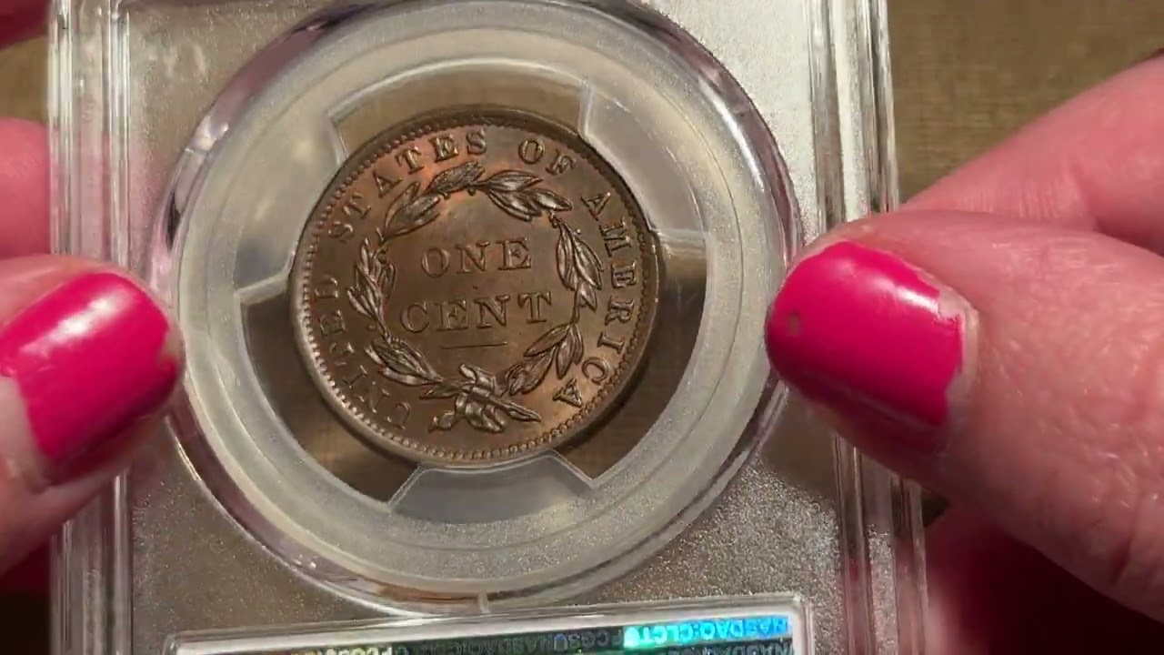 1838 N.10 Coronet Head Large Cent, PCGS MS64 BN CAC - David Kahn