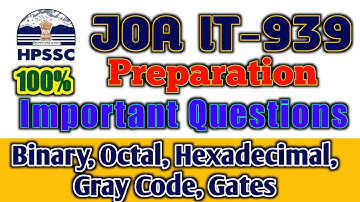 Hpssc JOA IT 939 Preparation II JOA IT 939  Imp. questions