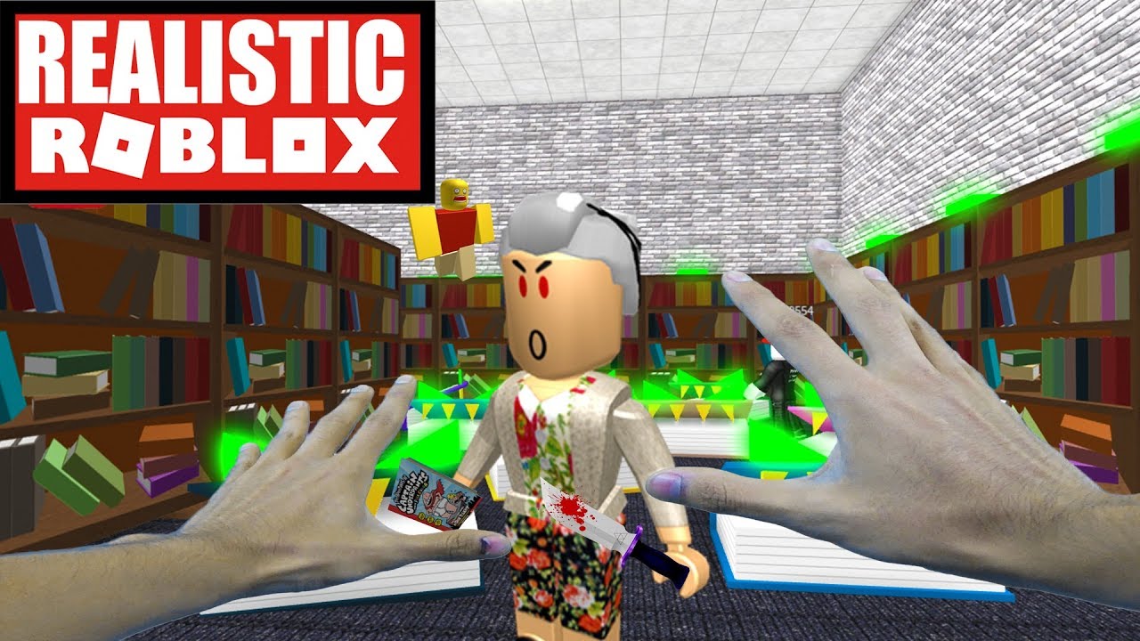 Realistic Roblox Escape The Evil Library Obby In Roblox Youtube