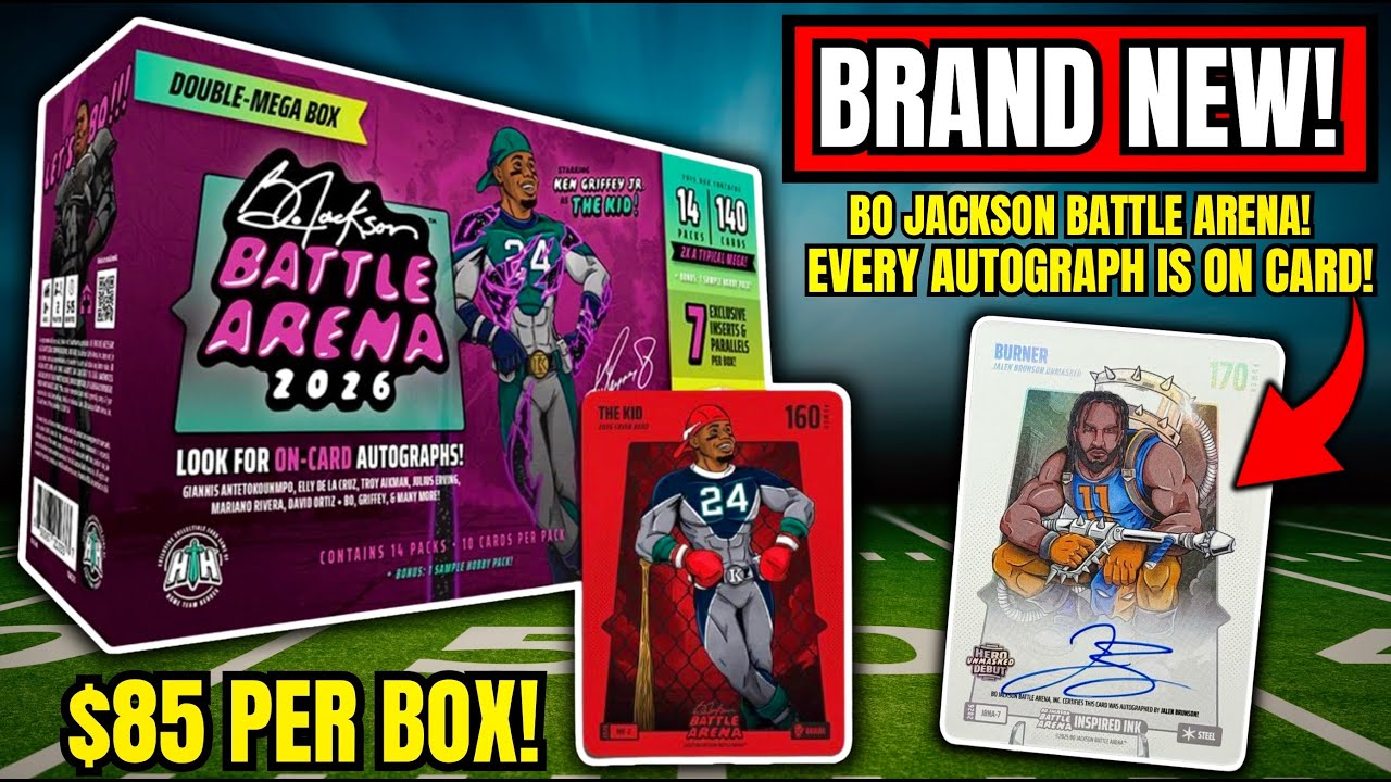 Buttle Bo *BRAND NEW!🚨 2026 BO JACKSON BATTLE ARENA DOUBLE MEGA BOX REVIEW!🏈 ...