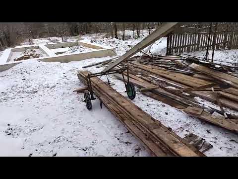 тачка для перевозки бревен или досок - YouTube