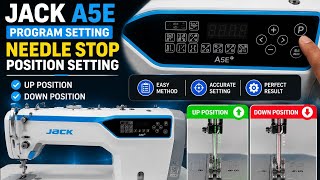 JACK A5E – Needle Stop Position Setting | Easy Step-by-Step Tutorial