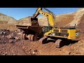 Caterpillar Excavator, Terex &amp; Volvo Wheel Loader Team On Mine - Sotiriadis Mining Works