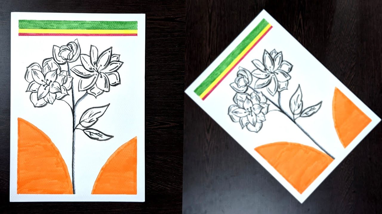 Best Wall Frame Drawing | Simple drawing for Wall hanging - YouTube