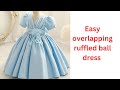 Easy Overlapping Ruffled Bodice / Step by Step Guide / Beginner Sewing Tutorial.