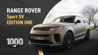Range Rover Sport SV EDITION ONE: Pan jedinečný