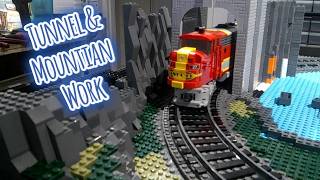 Lego Train Layout Update. Mountain and Tunnel Part 1