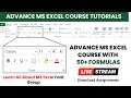Advance MS Excel Course Tutorials | Learn All About Font Group | Live Stream + Assignments
