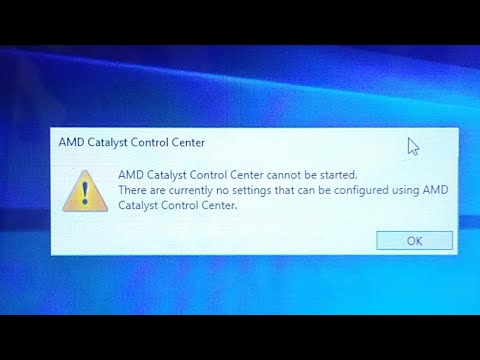  Update amd catalyst control center cannot be started windows 10