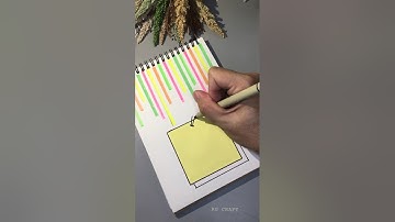 Notebook front Design Idea||RG CRAFT #youtubeshorts #notebook #fypシ #stickynotes