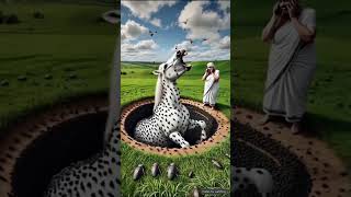 Horse Fall In The Hole Of Insects