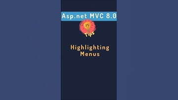 Asp.net Core 9, highlighting menus