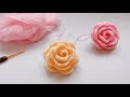 钩针编织，山茶花装饰花朵，可以做包包帽子等配饰，或胸针发夹