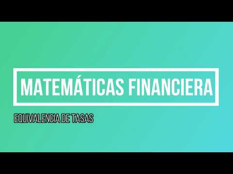 EQUIVALENCIA DE TASAS
