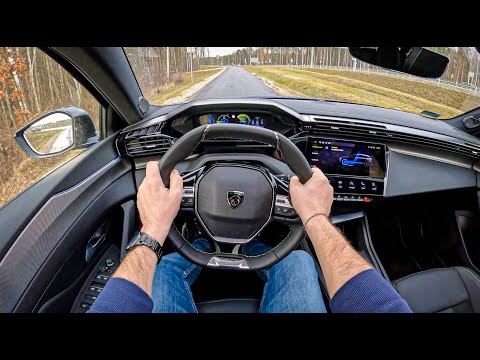 2022 NEW Peugeot 308 GT Pack [1.6 Hybrid 225 HP] | POV Test Drive #1037 Joe Black