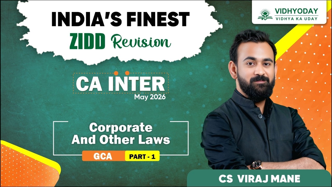 IOS Part-2 | Corporate & Other Laws | ZIDD Revision | CA Inter May 2026 | CS Viraj Mane