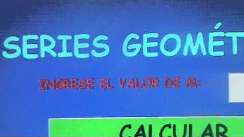 SERIES GEOMÉTRICAS VISUAL BASIC CRISTIAN PALLARES
