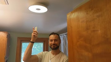 Review of ASALL Smart Waterproof Ceiling Light 11 inch LED Ceiling Lamp 18W with Bluetooth Speaker