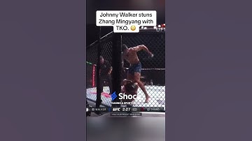 Johnny Walker stuns Zhang Mingyang with TKO. 😳 #UFC #JohnnyWalker #TKO #MMA #fightnight