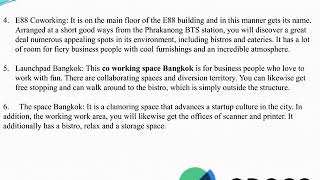 10 best Coworking space in Bangkok