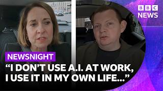 Matt Chorley challenges Liz Kendall on AI's impact on jobs while in a driverless car